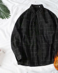 해피유통 남성 보온 체크 기모 기모 도톰 셔츠 jhwj 8800블랙-기모