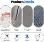 샤오무비아오 헤드레스트 사무용 의자 목 베개 인체공학적 메모리 폼 책상 부착물 자동차 사무실 게임용 지지대