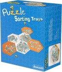 베코 미국 스택형 퍼즐 정렬 트레이 최대 1500개 퍼즐을 위한 뚜껑 액세서리가 직소 정렬기 흰색 파란색 육각형 8개