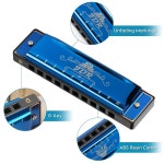 성인 초급 전문가를 위한 EVA 보호 케이스가 포함된 JDR 하모니카 7종 세트 C