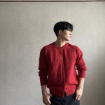 일이이육 비슬로 라운드 넥 가디건 5c