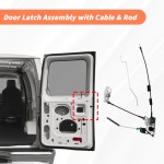 케이블 로드가 장착된 블라이코룰 리어 도어 래치 어셈블리 포드 E150 E250 E350 이코노라인 밴의 우측 조수석 카고 잠금 연결 수리가...