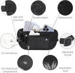 여행용 머니 벨트 RFID 숨겨진 여권 소지자