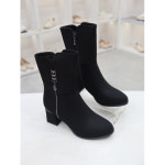 코디엘루 러블리 청키힐 기모안감 미들 부츠 CDSP500070