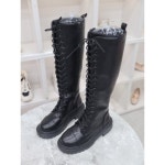 블리아르 라운드 토 레이스업 통굽 워커 롱부츠 BLMD500047_GN