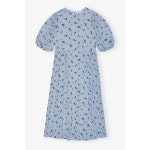 GANNI 퍼프 소매 플로럴 드레스 F8984