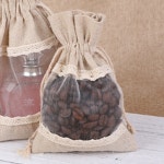 방향제 복주머니 소 원두 커피콩 드라이플라워 파우치