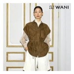 에스제이와니 SJ와니 스웨이드 슬리브리스 재킷