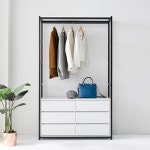 스탠딩 옷걸이 행거 6칸 서랍장 1200 가방수납 간편 가게 옷장 드레스룸 기둥