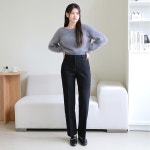 밀로우 울 스트레치 일자 팬츠