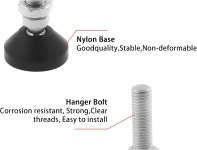 Ulifestar 4 PC 나사의 헤비 듀티 레벨링 피트 M6 나사 조절 가능한 가구 레벨러 책상 의자 캐비닛 서랍장 벤치 작업대 기계 다리용... 