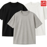 라이프폼 12수 고밀도 남성 여성 순면100 무지 라운드 반팔 무지티 기본티 티셔츠 흰티 면티 반팔티