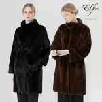 엘페 스킨 온 밍크 휘메일 코트 K7W3EC24