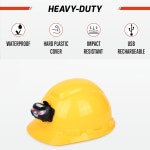 그리라이드 충전식 하드햇 라이트 - 손을 자유롭게 유지하는 헤드램프 LED 플래시라이트 램프 소방관 헬멧 라이트 다이렉트 마운트 Direct... 