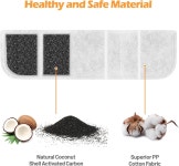 활성탄과 PP 면으로 만든 SIBays 8팩 반려견 분수 필터 교체용 355oz 2 8Gal 10 5L 대형 분수 FS70 식품 등급 생수 필터 모델 L07