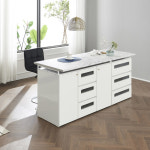 퍼스웰 퍼스웰 멜라민 1800 글라스홈바 아일랜드식탁A형 DI 010