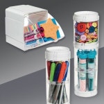 아크릴정리함 사각 멀티 정리함 3단 원통수납함 소품정리함 보관함 데스크정리함 소품정리함 멀티박스 다용