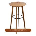 카페바테이블 업소용 카페 원목 모으다 구조 스탠딩탁자 브래킷 원색 60 원형 테이블 원색 바 의자 1장 적용