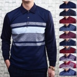 샤인힐즈 겨울 국산 TH 남성 면 기모 카라 티셔츠 네이비 95 TH840