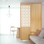 우드톡 1 1 무타공 패턴디자인 공간분리 셀프 가벽 파티션 무타공 637 오크 DP-109