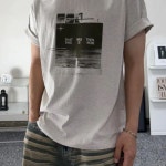 문유어 나우 프린팅 오버핏 반팔티 4C