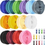 SHRJ 42야드 14Pcs 지퍼 x 5 나일론 코일 112 슬라이더로 DIY 맞춤 재봉 공예 14가지 색상의 머리를 당깁니다