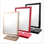 HM 사각 가죽 탁상거울 원형 거울 테이블 포럼 입체 디자인 미니 인테리어 471PU