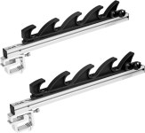 트럭 침대용 대형 알루미늄 낚싯대 홀더 4봉 C-클램프 마운트 4 Rod Holder