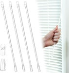 4Pc 블라인드 로드 교체 부품 PVC 틸트 완드 후크 핸들 스틱 윈도우 커튼 도어 그늘막 오프너