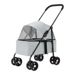 몽글펫 접이식 저상형 강아지 유모차 반려동물 개모차