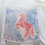 홀스 맵 실크 빅 사이즈 여성 까레 스카프