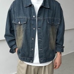 털보형제들 빈티지 워싱 청자켓