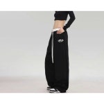 댄스홀릭 루트엑스 투톤밴딩와이드 줌바댄스복 루즈핏 에어로빅 댄스복 트레이닝팬츠 L