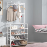 올인원 슬림 신발장 드레스룸 옷방 시스템 옷걸이 행거 다용도 조립식 수납 선반 5단 5단