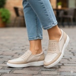 금강제화 랜드로바 여성 펀칭 핫픽스 슬립온 LANSLH4218