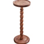 물방울 빈티지 원형 월넛 선반 무중력 테이블