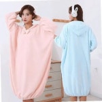 산호 후드 샤워 목욕 가운 목욕탕 가운