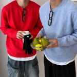 아레스 아레스 1 1 클라우드 울 소프트 오버핏 라운드 니트