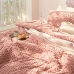 더플레오 극세사 코지 니트 이불 세트 Q 이불 베개커버 세트