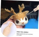 60개 나무 손잡이 펠팅 도구 자수 바늘 걸이 DIY