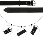 썸데이 2팩 여성용 1 3 레트로 알로이 버클 팬츠 드레스용 가죽 벨트