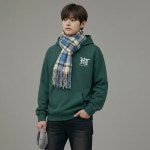 행텐틴즈 동백01 더블페이스 그래피티 레터 후드티셔츠 틸그린 14560-031-208-07-357