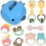 고래 보관함 딸랑이 치아발육기 9종 세트 치발기 아기 선물 완구 소리 소근육 오감 발달 영아 유아 장난감