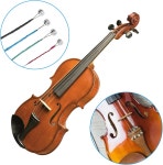 악기 4 4 3 4 1 2 1 4 바이올린을 위한 8개의 PCS 바이올린 현 풀 세트 구리 도금 볼 끝이 유니버설 카본 스틸 권선