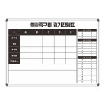 선영화이트보드 족구 경기진행표 700x500 족구점수판 경기용 취미용 동호회 클럽 화이트보드 자석형 알자석 부착 라운드1815 수정사항