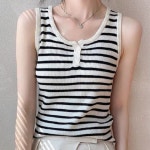 여성 단가라 민소매 나시 니트 C0007