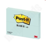 3M 포스트잇 일반 654 애플민트 51x38 100매 4패드 1P 귀여운메모지 미니메모지
