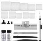 BGA reballing 직접 가열 스텐실 솔더 페이스트 볼 스테이 스틸 메시 BGA 리볼 키트 SMT 재 작업 은 1개