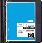 ACCO BRANDS 미드 스파이럴 노트북 6팩 1과목 대학 논문 7-1 2 x 10-1 2 노트북당 70장 다양한 밝은 Bright Colors 830050-ECM