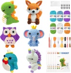 초보자를 위한 모벨릭시 6PCS 크로셰 키트 2026 크리스마스 뜨개질 단계별 비디오 튜토리얼 키트